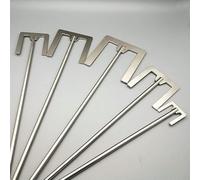 Paleta de hoja tipo E de acero inoxidable, 1 unidad, con ancho de hoja de 40mm o 120mm, paleta impulsora agitadora con varilla, utilizada en herramientas de mezcla de laboratorio(40x8x300mm)