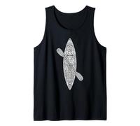 Paleta de Kayak Ornamental Estilo Tribal con diseño de Remo Camiseta sin Mangas