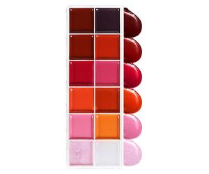 Paleta de Labiales Kit 12 Colores, Larga Duración, Resistente Al Agua