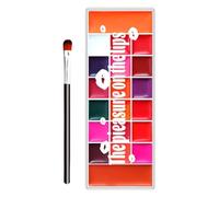 Paleta de labios - 20 colores colorete paleta para mejillas y cara, textura cremosa de larga duración resistente al sudor y a la abrasión para el contorno de los ojos en y citas adolescentes