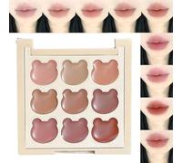 Paleta de Labios,Juego De 9 Tonalidades De Gloss Labial Mate - Cosmético Portátil Para Viajes, Universidad, Citas Y Eventos Sociales
