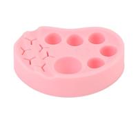 Paleta de laminación de cejas para levantamiento de pestañas, 6 rejillas de silicona, paleta de mezcla de tinte para cejas, bandeja de herramientas con brillo para uñas, taza de (Rosa)