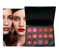 Paleta De Lápiz Labial, Colores Mate De Labios, Textura Mate Impermeable De 15 Colores Paleta De Colores De Labios, Adecuado, 10.2cm/4.02 Pulgadas, Perfecta Para Mujeres, Niñas, Niñas
