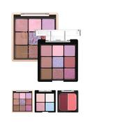 Paleta De Maquillaje 3 En 1: 9 Sombras De Ojos, Iluminador Y Colorete. Una Paleta Multifuncional Para Contornear Con Un Acabado, Que Se Adapta Perfectamente a La Piel Y Es Fácil De Difuminar (01)