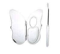 Paleta De Maquillaje Acrílico -De Base Múltiple Plegable - Bandeja De Mezcla De Base Clara con Espátula Pen | De Maquillaje Acrílico Fundación De Mezcla Bandeja Transparente De La Placa