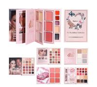 Paleta De Maquillaje Book - Espejo De Maquillaje Mujer,Contorno Y Rubor Portátil Para Viajes - Para Estudiantes Universitarias Viajeras Principiantes Amantes De La Belleza Novias Y Fiestas