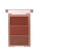 Paleta de maquillaje con 3 colores de colorete en crema y polvo compacto, iluminador, colorete mate natural de larga duración para maquillaje de mejillas, regalo de maquillaje facial (#03)