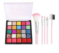 Paleta De Maquillaje De 25 Colores Con Pincel Incluido. Paleta De Sombras De Ojos Multicolor,Para Principiantes, Maquilladores Y Estudios Fotográficos (1)