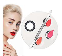 Paleta de maquillaje de metal | Bandeja mezcladora de maquillaje, sartenes de acuarela con barra de tonificación antideslizante de doble cara para mezclar pintalabios, base líquida y sombra de ojos