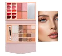 Paleta De Maquillaje De Sombras De Ojos: Juego De Pigmentos Multicolores, Kit De Belleza De Larga Duración, Colección Profesional De Cosméticos Para Ojos, Paleta De Texturas Mezclables | Con Looks Inf