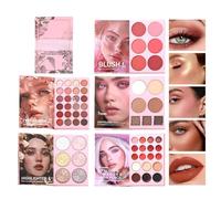 Paleta de maquillaje en formato libro, 7 colores para contorno, estilo libro, 24 colores, sombra de ojos brillante, adecuada para citas, viajes, de belleza, vida cotidiana y fotografía