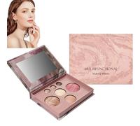 Paleta de maquillaje facial multifuncional, todo en uno, con colorete, bronceador, iluminador y polvo, maquillaje natural de brillo suave para el día a día, paleta de maquillaje fácil de viajar