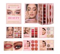 Paleta de maquillaje - Libro de 55 colores de alta pigmentación, kit cosmético de múltiples | Colección de sombras de ojos para artistas Salón Evento Festival Boda creativa Citas Trabajo