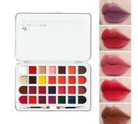 Paleta De Maquillaje, Maquillaje Labial Duradero, 28 Colores Impermeable Y Duradero Kit Cosmético Con Gloss Labial Y Rubor Para Mujeres Jóvenes Adultas Y Viaje