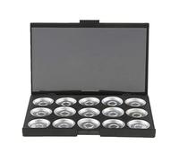 Paleta de maquillaje negra vacía para sombra de ojos, colorete, colección cosmética, S
