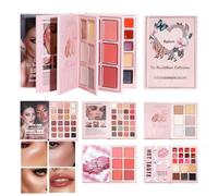 Paleta de maquillaje para folletos de viaje - Paleta de cara femenina - Blush y contorno portátil, para principiantes profesionales, artistas novias, amantes de la belleza diaria, boda, escena