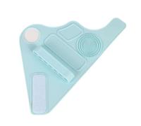 Paleta De Maquillaje Silicona Madre De Mezcla Correa Conveniente Y RáPido Acceso A Herramientas Con Una Correa De Silicona PortáTil Multifuncional. La Correa De FijacióN Ajustable (Azul)