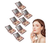 Paleta de maquillaje todo en uno con fundación horneada y cepillo Kabuki retráctil, pila de maquillaje de belleza sutil para piel madura, paleta de sombras de cara y ojos, kit todo en un (8 Cajas)