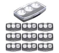 Paleta de maquillaje vacía, contenedores de maquillaje vacío | 10x Compacto de la bandeja de sombras de ojos PAQUEGA | Caja de almacenamiento cosmético multifuncional Contenedor creativo de sombras de