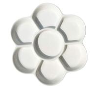 Paleta de Mezcla de Pintura de Acuarela en Forma de Margarita de cerámica de Porcelana, Paleta de Pintura de Artista para Agua, Aceite o Color acrílico (5 Pulgadas / 12,7 cm)
