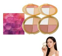 Paleta de ojos y mejillas resaltadora, set de iluminación, paleta de colorete y resaltador, paletas de maquillaje para mujeres, adecuadas para el día a día y fiestas. (2 unidades)