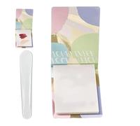 Paleta de papel bloc - 100 hojas de mezcla de colores para uñas de gel y pigmento, placa de diseño de uñas, para manicura, cosmética, base, corrector, sombra de ojos, colorete líquido, salón de