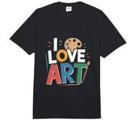 Paleta de Pincel I Love Art Expresión Colorida Comfort Colors Adult Heavyweight T-Shirt