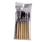 Paleta de pintura al óleo, mango de madera, espátula de mezcla de colores, paleta de pintura de pared, raspador para pintura al óleo y lienzo para artistas