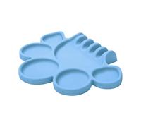 Paleta de pintura con bandeja, placa de mezcla de colores con bordes abiertos, bandeja de mezcla de colores de silicona, adecuada para niños, estudiantes, niñas, viajes, hogar, aula, escuela, dibujo