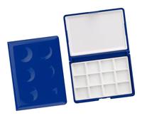 Paleta de pintura de acuarela de 12 compartimentos, estuche de almacenamiento portátil para artistas y estudiantes, contenedor denso de viaje