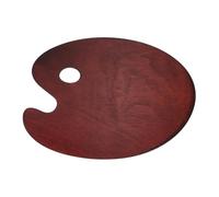 Paleta de pintura de madera de nogal ovalada mediana, bandeja de artista de superficie lisa for mezclar pintura al óleo y acuarela Dibujo