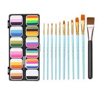 Paleta De Pintura Facial - 12 Colores, Kit Profesional De Pintura Facial YY Corporal, Arte Lavable | Juego De Piintura Corporal Creativa Para Hombres, Mujeres Y Niños Con Colores Seguros Y No Tóxicos
