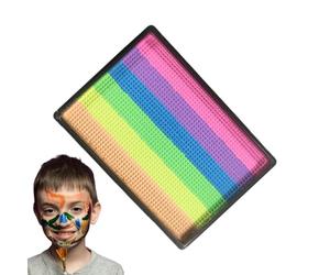 Paleta De Pintura Facial,Paleta De Colores Arcoíris Para Rostro - Maquillaje Al Agua 6 Colores Para Bodas, Festivales, Niños Y Adultos, Eventos Como Halloween, Navidad, Cumpleaños Y Cosplay