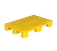 Paleta de Plástico for Carretilla Elevadora, Paletas de Piso a Prueba de Humedad, Fáciles de Apilar, Adecuadas for Fábricas, Supermercados y Almacenes(Yellow,100x60x13cm/39x24x5in)