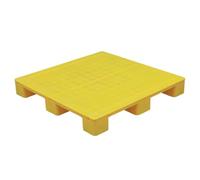 Paleta de Plástico for Carretilla Elevadora, Paletas de Piso a Prueba de Humedad, Fáciles de Apilar, Adecuadas for Fábricas, Supermercados y Almacenes(Yellow,100x100x13cm/39x39x5in)