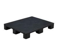 Paleta de Plástico for Carretilla Elevadora, Paletas de Piso a Prueba de Humedad, Fáciles de Apilar, Adecuadas for Fábricas, Supermercados y Almacenes(Black,100x80x13cm/39x32x5in)