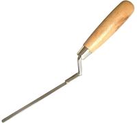 Paleta de punta de dedo de acero inoxidable de 6 mm, herramienta plana de resorte con mango de madera, perfecta para constructores y reparaciones de huecos de ladrillo (6 mm)