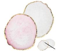 Paleta De Resina Redonda De 2 Uds, Paleta De Nail Art, Paleta Pintada, Tablero De Exhibición De Nail Art, Paleta Multifuncional