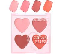 Paleta De Rubor Para Mejillas - Paleta de Contorno y Rubor Mate en 4 Colores | Cosméticos De Larga Duración Para Mujeres, Regalo Para Novia Y Hermana