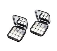 Paleta de sombra de ojos compacta vacía para mujer, caja de vidrio denso portátil para mujer