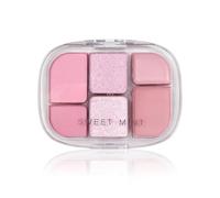 Paleta de Sombra de Ojos de Color, 6 Colores Paleta de Sombras de Ojos, Brillante y Glitter para un Look Soft Glam, Maquillaje Natural para Todos los Días, Ultra Pigmentadas Nude y Rosa (03)