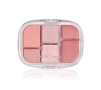 Paleta de Sombra de Ojos de Color, 6 Colores Paleta de Sombras de Ojos, Brillante y Glitter para un Look Soft Glam, Maquillaje Natural para Todos los Días, Ultra Pigmentadas Nude y Rosa (02)