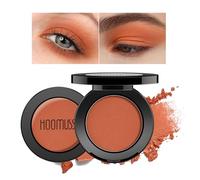 Paleta de sombra de ojos mate coral individual, prensada a mano, larga duración y sin arrugas, sombra de ojos naranja intensamente pigmentada (coral oscuro)