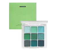 Paleta de sombra de ojos verde - 9 colores - Juego de sombras de ojos | Maquillaje de ojos mate y brillante, altamente pigmentado, resistente al agua, maquillaje de ojos con purpurina de larga