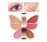 Paleta de sombras de : maquillaje de 6 colores, brillo mate resistente al agua, brillo altamente pigmentado, cosmético colorido para | Aspecto natural para mujeres, niñas, viajes de, p
