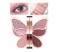Paleta De Sombras De Maquillaje - Paletas De Sombras De Maquillaje De 6 Colores - Cosmético Para Ojos Colorido Resistente A La Transpiración, Sombra De Mate Miroitante M Art
