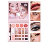 Paleta de sombras de ojos - 24 colores, brillo y nácar looks - Paleta de maquillaje para ojos, para uso diario, mujeres, adolescentes, niñas, Halloween, y viajes
