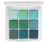 Paleta de sombras de ojos, 9 colores Blendible Avacate Green Eyeshadow, maquillaje verde de larga duración e impermeable para niñas, mujeres ...