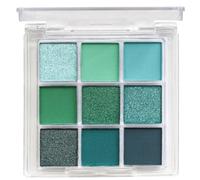 Paleta de sombras de ojos, 9 colores de sombra de ojos verde aguacate mezclable, maquillaje verde duradero e impermeable para niñas, paleta de mujeres
