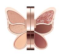 Paleta de sombras de ojos Butterfly, 6 colores, mate y brillante, altamente pigmentada e impermeable, set de maquillaje para mujeres